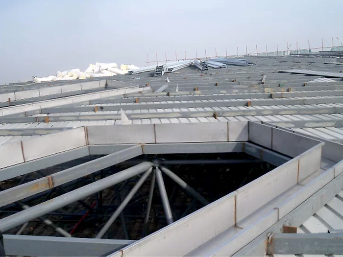 古交安吉县体育馆网架